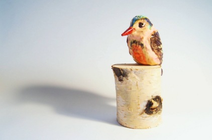 bird ceramic figurine